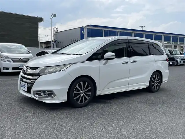 ホンダ オデッセイ アブソルート EX 山形県 2013(平25)年 11.9万km ホワイトオーキッドパール (株)IDOMが運営する【じしゃロン山形店】の自社ローン専用車両になります。/こちらは現金またはオートローンご利用時の価格です。/自社ローンご希望の方は別途その旨お申付け下さい。/メモリナビ/クルーズコントロール/ビルトインETC/D/N席シートヒーター/両側パワースライドドア/フリップダウンモニター/バックカメラ/アイドリングストップ/オットマン