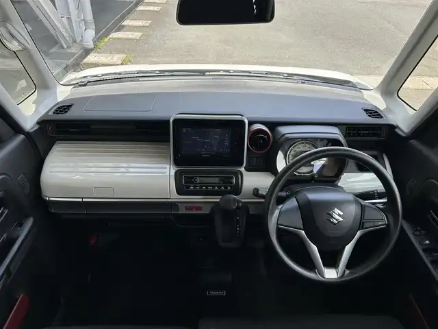 スズキ スペーシア HYBRID X 静岡県 2018(平30)年 3.3万km ピュアホワイトP ケンウッド７型メモリナビ/フルセグＴＶ/ＤＶＤ再生/ＢＴオーディオ/ビルトインETC/ドラレコ/両側電動スライドドア/フルオートエアコン/後席エアコン/シートヒーター/オートライト/スペアキー/純正フロアマット/アイドリングストップ