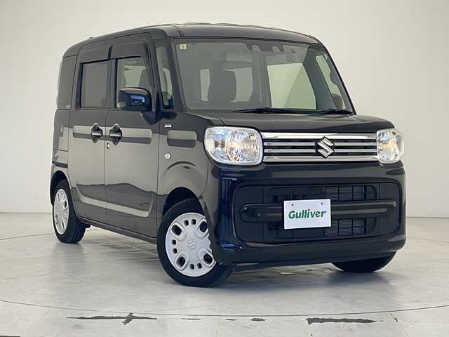 スズキ スペーシア HYBRID X 沖縄県 2023(令5)年 1.1万km ブルーイッシュブラックパール3 社外SDナビ（AVN-LS02W）/CD/DVD/BT/フルセグ/バックカメラ/ドライブレコーダー/両側パワースライドドア/スズキセーフティサポート/デュアルセンサーブレーキサポート/コーナーセンサー/横滑り防止装置/アイドリングストップ/運転席シートヒーター/オートマチックハイビーム/オートライト/純正フロアマット/プッシュスタート/スマートキー/保証書/取扱説明書