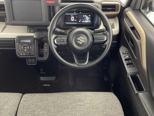 スズキ スペーシア HYBRID G 宮崎県 2023(令5)年 0.9万km 茶 SUZUKI Safety Support/〇デュアルセンサーブレーキサポートII/〇低速時ブレーキサポート（前進・後退）/〇車線逸脱警報機能/〇車線逸脱抑制機能/〇標識認識機能/〇オートマチックハイビーム/〇コーナーセンサー/〇発進お知ら機能/両側スライドドア/LEDヘッドライト/アイドリングストップ/スマートキー×２/純正フロアマット