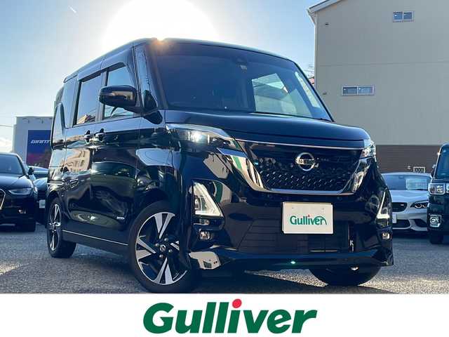 日産 ルークス HWS Gターボ アーバンクロム プロパイロットED 栃木県 2022(令4)年 1.6万km 黒 ワンオーナー/純正メモリナビ/・FM/AM/Bluetooth/・フルセグテレビ/ドライブレコーダー/バックカメラ/全周囲カメラ/衝突軽減ブレーキ/クルーズコントロール/革巻きステアリング/ステアリングリモコン/電動パーキングブレーキ/両側パワースライドドア/前後コーナーセンサー/LEDヘッドライト/オートライト/オートエアコン/スマートキー×2/プッシュスタートボタン/純正15インチアルミホイール/純正フロアマット/取扱説明書/保証書