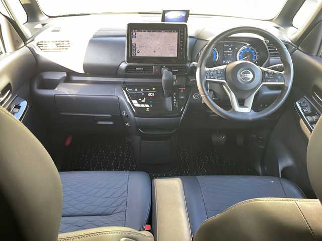 日産 ルークス HWS Gターボ アーバンクロム プロパイロットED 栃木県 2022(令4)年 1.6万km 黒 ワンオーナー/純正メモリナビ/・FM/AM/Bluetooth/・フルセグテレビ/ドライブレコーダー/バックカメラ/全周囲カメラ/衝突軽減ブレーキ/クルーズコントロール/革巻きステアリング/ステアリングリモコン/電動パーキングブレーキ/両側パワースライドドア/前後コーナーセンサー/LEDヘッドライト/オートライト/オートエアコン/スマートキー×2/プッシュスタートボタン/純正15インチアルミホイール/純正フロアマット/取扱説明書/保証書