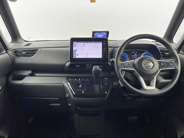 日産 ルークス HWS Gターボ アーバンクロム プロパイロットED 栃木県 2022(令4)年 1.6万km ブラック ワンオーナー/純正メモリナビ/・FM/AM/Bluetooth/・フルセグテレビ/ドライブレコーダー/バックカメラ/全周囲カメラ/衝突軽減ブレーキ/クルーズコントロール/革巻きステアリング/ステアリングリモコン/電動パーキングブレーキ/両側パワースライドドア/前後コーナーセンサー/LEDヘッドライト/オートライト/オートエアコン/スマートキー×2/プッシュスタートボタン/純正15インチアルミホイール/純正フロアマット/取扱説明書/保証書