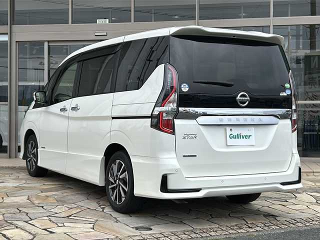 日産 セレナ ハイウェイスター V 静岡県 2020(令2)年 5.2万km ブリリアントホワイトパール 純正SDナビ/・CD/・DVD/・フルセグＴＶ/・Bluetooth/・AM/・FM/主要装備/・両側パワスラ/・後席モニター/・プロパイロット/・衝突軽減/・レーンキープ/・追従クルコン/・BSM/・コーナーセンサー前後/・全方位カメラ/・デジタルインナーミラー/・ドラレコ前後/・電動パーキングブレーキ/・オートホールド/・LEDヘッドライト/・オートハイビーム/・フォグランプ/・ステリモ/・純正フロアマット/・純正アルミホイール