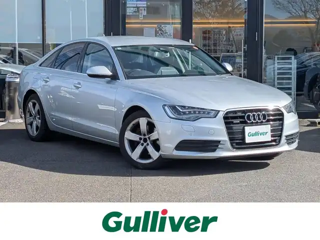 アウディ Ａ６ 2．8 FSI クワトロ 福井県 2014(平26)年 12万km アイスシルバーメタリック ４WD/純正ナビ/AM/FM/フルセグ/BT/CD/DVD/バックカメラ/クルーズコントロール/前後コーナーセンサー/アイドリングストップ/横滑り防止装置/盗難防止装置/前席パワーシート/シートメモリー/前席シートヒーター/ビルトインETC/本革シート/電動トランクリッド/キセノンヘッドライト/Rフォグ/スタッドレスタイヤ積込/スマートキー
