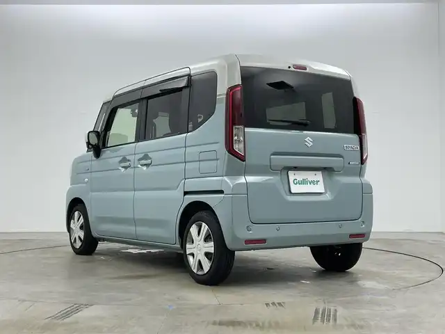 スズキ スペーシア HYBRID X 岡山県 2023(令5)年 1.6万km オフブルーメタリック/ソフトベージュメタリック 純正９インチナビ/【Bluetooth/フルセグTV/Carplay/USB接続】/全方位モニター/前席シートヒーター/両側パワースライドドア/衝突軽減ブレーキ/追従型クルーズコントロール/ビルトインＥＴＣ２．０/ＬＥＤヘッドライト/オートハイビーム/コーナーセンサー（前後）/社外ドライブレコーダー（前）/ドアバイザー/リアサーキュレーター/純正フロアマット/スマートキー×2/新車保証書/取扱説明書