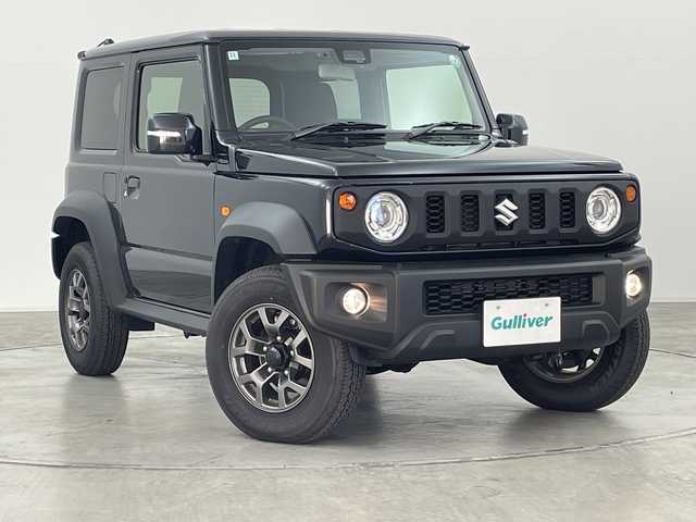 スズキ ジムニー シエラ JC 群馬県 2024(令6)年 0.2万km ブルーイッシュブラックパール3 ４WD　７型ナビ　衝突被害軽減システム　クリアランスソナー　ダウンヒルアシスト　クルーズコントロール　ＥＴＣ２．０　シートヒーター　ステアリングスイッチ　プッシュスタート　LED　オートライト　禁煙