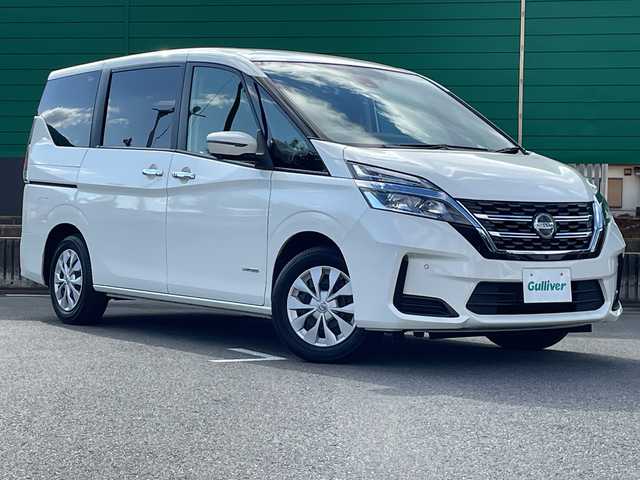 日産 セレナ X V 茨城県 2021(令3)年 4.3万km ブリリアントホワイトパール 純正SDナビ/Bluetooth搭載/フルセグTV/全方位カメラ　/バックカメラ/サイドカメラ/両側パワースライドドア/クルーズコントロール/純正フロアマット/コーナーセンサ―/アイドリングストップ/オートライト/スマートキー/横滑り防止装置　　/レーンキープアシスト/衝突被害軽減システム