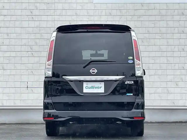日産 セレナ ハイウェイスター Vセレクション 岩手県 2012(平24)年 9万km スーパーブラック 禁煙車/４WD/両側パワースライドドア/クルーズコントロール/デジタルインナーミラー/横滑り防止装置/電動格納ミラー/ウィンカーミラー/ETC/2列目リラックスモード付上下調整式ヘッドレスト/オートライト/フォグライト/〇プッシュスタート/〇ドアバイザー/〇フロアマット/社外アルミホイール/社外シートカバー