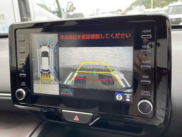 トヨタ ヤリスクロス ハイブリッド Z 宮崎県 2021(令3)年 5.7万km ブラックマイカ 純正ナビ/　AM/FM/フルセグTV/BT/パワーバックドア/純正マット/前列シートヒーター/運転席パワーシート/ステアリングスイッチ/USBポート/2.1AUSBポート/社外エアロ　モデリスタ/前後ドライブレコーダー