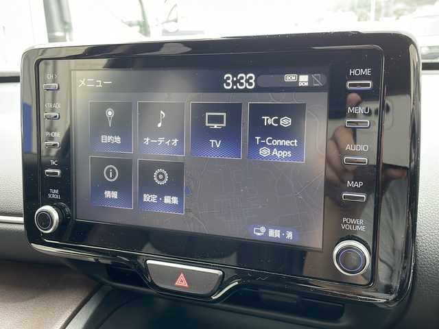 トヨタ ヤリスクロス ハイブリッド Z 宮崎県 2021(令3)年 5.7万km ブラックマイカ 純正ナビ/　AM/FM/フルセグTV/BT/パワーバックドア/純正マット/前列シートヒーター/運転席パワーシート/ステアリングスイッチ/USBポート/2.1AUSBポート/社外エアロ　モデリスタ/前後ドライブレコーダー