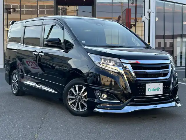 トヨタ エスクァイア Gi プレミアムパッケージ 宮城県 2018(平30)年 6.7万km ブラック 登録時走行距離67032Km/純正ナビ/・フルセグTV/・Bluetooth/モデリスタ/フリップダウンモニター/シートヒーター/ステアリングヒーター/衝突軽減ブレーキ/クルーズコントロール/両側パワースライドドア/スマートキー/レーンキープ/ドライブレコーダー/純正アルミホイール/ETC/LEDヘッドライト