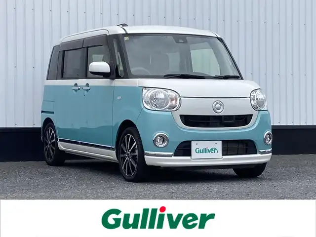 ダイハツ ムーヴ キャンバス X LTD メイクアッフ SA Ⅱ 千葉県 2016(平28)年 2.1万km パールホワイトⅢ/ファインミントメタリック 2トーン 社外7インチナビ/(フルセグTV/CD/DVD/Bluetoot)/バックカメラ/衝突被害軽減システム/両側パワースライドドア/横滑り防止装置/ETC/アイドリングストップ/フォグランプ/オートライト/電動格納ミラー/社外　15インチAW/シートリフター/プッシュスタート/スマートキー/フロアマット/ドアバイザー