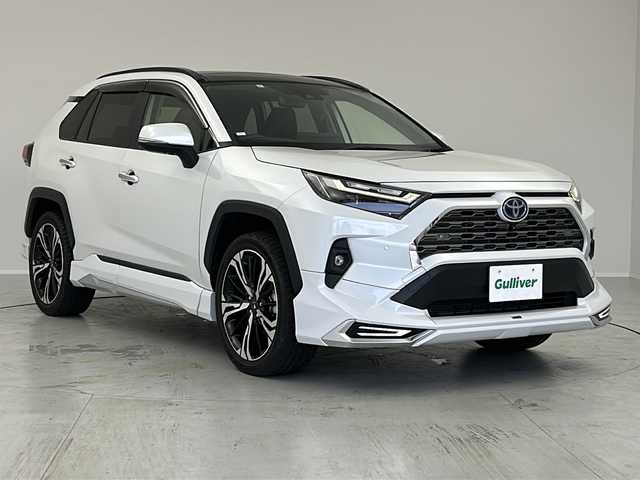 トヨタ ＲＡＶ４ ハイブリットG 茨城県 2023(令5)年 5万km プラチナホワイトパールマイカ 純正ディスプレイオーディオ/・ナビキット機能有り/・フルセグ再生可/全方位カメラ/電動リアゲート/モデリスタエアロ/モデリスタスカッフプレート/ステアリングヒーター/D席パワーシート/エアシート/Toyota Safety Sense /・プリクラッシュセーフティ/・レーンディパーチャーアラート/・レーダークルーズコントロール/・オートマチックハイビーム/・ロードサインアシスト/・ブラインドスポットモニター/純正ビルトインETC2.0/純正ドライブレコーダー