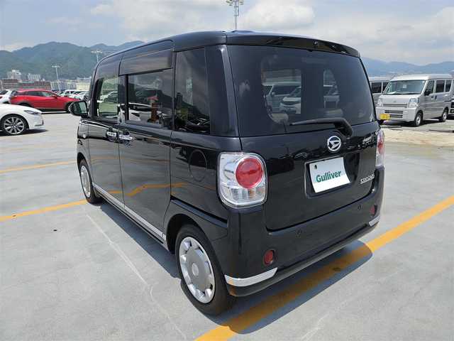 ダイハツ ムーヴ キャンバス G メイクアップ SA Ⅲ 富山県 2018(平30)年 2.9万km ブラックマイカメタリック 〇社外ナビ/〇フルセグTV/〇バックカメラ/〇パノラマモニター/〇パワースライドドア（両側）/〇ETC/〇スマートアシスト3/・衝突回避支援ブレーキ機能/・衝突警報機能/。車線逸脱警報機能/・誤発進抑制制御機能/・先行車発進お知らせ機能/・オートハイビーム/〇LEDヘッドランプ/〇オートライト/〇オートエアコン/〇純正14インチフルホイールキャップ/〇シートヒーター/〇キーフリーシステム/〇禁煙車