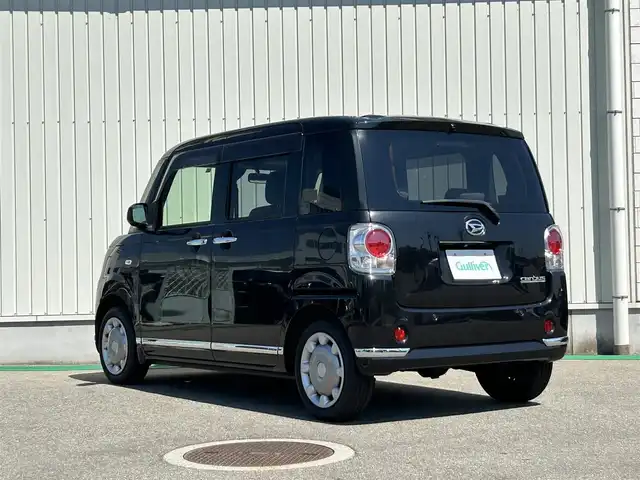 ダイハツ ムーヴ キャンバス G メイクアップ SA Ⅲ 富山県 2018(平30)年 2.9万km ブラックマイカメタリック 〇社外ナビ/〇フルセグTV/〇バックカメラ/〇パワースライドドア（両側）/〇スマートアシスト3/・衝突回避支援ブレーキ機能/・衝突警報機能/。車線逸脱警報機能/・誤発進抑制制御機能/・先行車発進お知らせ機能/・オートハイビーム/〇LEDヘッドランプ/〇オートライト/〇オートエアコン/〇純正14インチフルホイールキャップ/〇シートヒーター/〇キーフリーシステム/〇禁煙車