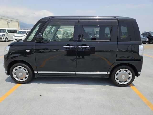 ダイハツ ムーヴ キャンバス G メイクアップ SA Ⅲ 富山県 2018(平30)年 2.9万km ブラックマイカメタリック 〇社外ナビ/〇フルセグTV/〇バックカメラ/〇パノラマモニター/〇パワースライドドア（両側）/〇ETC/〇スマートアシスト3/・衝突回避支援ブレーキ機能/・衝突警報機能/。車線逸脱警報機能/・誤発進抑制制御機能/・先行車発進お知らせ機能/・オートハイビーム/〇LEDヘッドランプ/〇オートライト/〇オートエアコン/〇純正14インチフルホイールキャップ/〇シートヒーター/〇キーフリーシステム/〇禁煙車