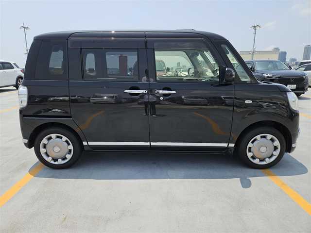 ダイハツ ムーヴ キャンバス G メイクアップ SA Ⅲ 富山県 2018(平30)年 2.9万km ブラックマイカメタリック 〇社外ナビ/〇フルセグTV/〇バックカメラ/〇パノラマモニター/〇パワースライドドア（両側）/〇ETC/〇スマートアシスト3/・衝突回避支援ブレーキ機能/・衝突警報機能/。車線逸脱警報機能/・誤発進抑制制御機能/・先行車発進お知らせ機能/・オートハイビーム/〇LEDヘッドランプ/〇オートライト/〇オートエアコン/〇純正14インチフルホイールキャップ/〇シートヒーター/〇キーフリーシステム/〇禁煙車