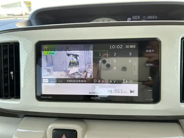 ダイハツ ムーヴ キャンバス G メイクアップ SA Ⅲ 富山県 2018(平30)年 2.9万km ブラックマイカメタリック 〇社外ナビ/〇フルセグTV/〇バックカメラ/〇パワースライドドア（両側）/〇スマートアシスト3/・衝突回避支援ブレーキ機能/・衝突警報機能/。車線逸脱警報機能/・誤発進抑制制御機能/・先行車発進お知らせ機能/・オートハイビーム/〇LEDヘッドランプ/〇オートライト/〇オートエアコン/〇純正14インチフルホイールキャップ/〇シートヒーター/〇キーフリーシステム/〇禁煙車