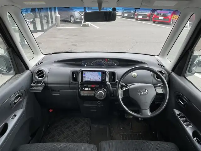 ダイハツ タント カスタム X 宮城県 2010(平22)年 14.8万km ブラックマイカメタリック 登録時走行距離147118km/純正ナビ/ETC/フルフラットシート/片側パワースライドドア