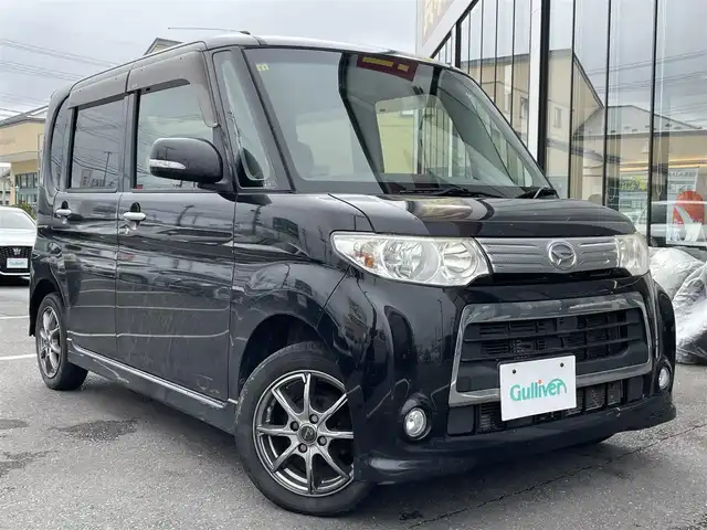 ダイハツ タント カスタム X 宮城県 2010(平22)年 14.8万km ブラックマイカメタリック 登録時走行距離147118km/純正ナビ/ETC/フルフラットシート/片側パワースライドドア