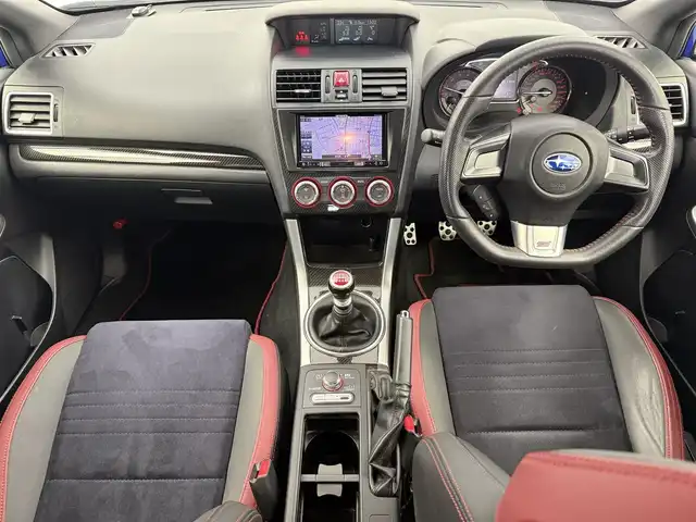 スバル ＷＲＸ ＳＴＩ STI 愛知県 2017(平29)年 2.5万km WRブルーパール 純正OPナビ/（Bluetooth/フルセグTV/CD/AM/FM）/バックカメラ/純正RECAROハーフレザーシート/WORKエモーションAW/ETC/ドラレコ/フジツボマフラー/4WD/オートライト/スマートキー/プッシュスタート/ターボ車/純正フロアマット/スペアキー