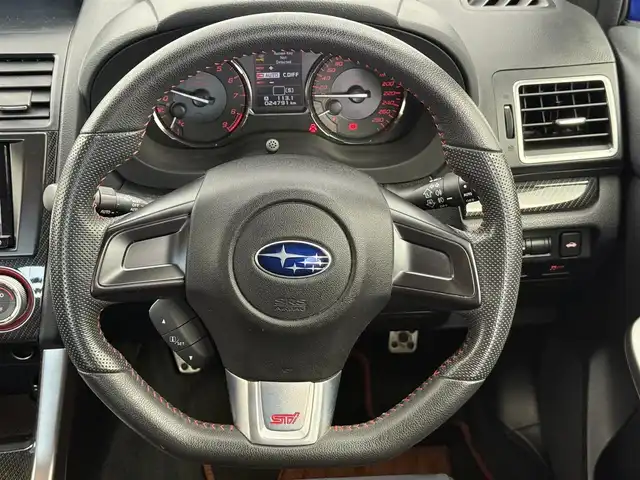 スバル ＷＲＸ ＳＴＩ STI 愛知県 2017(平29)年 2.5万km WRブルーパール 純正OPナビ/（Bluetooth/フルセグTV/CD/AM/FM）/バックカメラ/純正RECAROハーフレザーシート/WORKエモーションAW/ETC/ドラレコ/フジツボマフラー/4WD/オートライト/スマートキー/プッシュスタート/ターボ車/純正フロアマット/スペアキー
