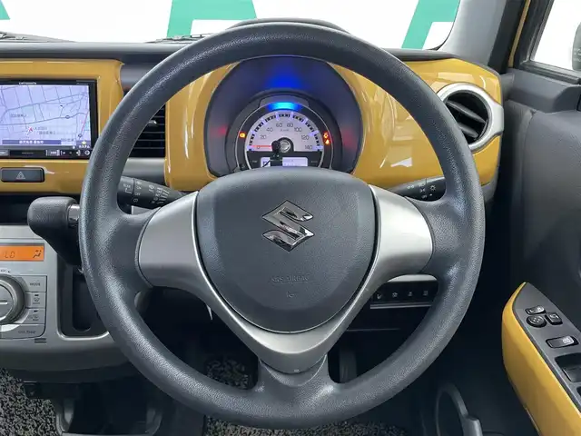 スズキ ハスラー G 鹿児島県 2017(平29)年 1.6万km アクティブイエロー/ブラック2トーンルーフ 禁煙車　/ナビ（CD/DVD/フルセグTV/Bluetooth）/バックカメラ　/レーダーブレーキサポート　/横滑り防止機能　/前席シートヒーター　/純正フロアマット　/ＥＴＣ　/ヘッドライトレベライザー　/純正ドアバイザー　/電格ミラー　/アイドリングストップ