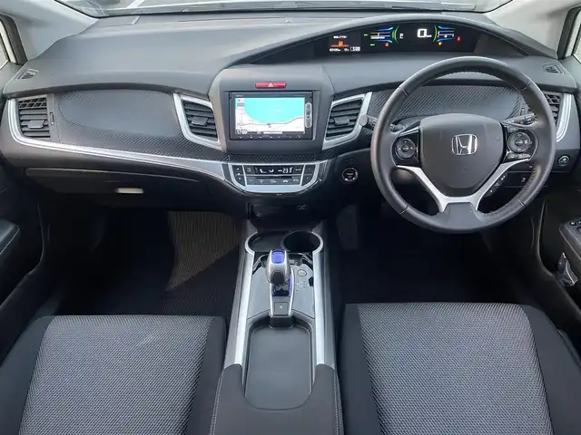 ホンダ ジェイド ハイブリッド 島根県 2015(平27)年 3.8万km ホワイトオーキッドパール 登録時走行距離　37439km/取扱説明書（車両・ナビ）/純正ナビ/(Bluetooth/ワンセグテレビ/AM/FM/USB/CD/DVD)/ホンダセンシング/レーダークルーズコントロール/レーンキープアシスト/横滑り防止装置/衝突軽減ブレーキ/LEDヘッドライト/純正フロアマット/ビルドインETC/純正１６インチAW/禁煙車