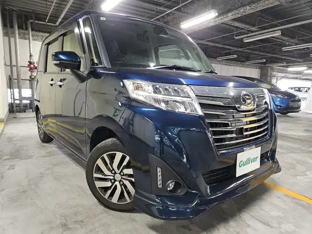 ダイハツ トール カスタムG SAⅡ 兵庫県 2017(平29)年 5.6万km レーザーブルークリスタルシャイン コンフォートパック/パノラマモニター/4WD/アルパインナビ/フルセグTV/両側パワースライドドア/ビルトインETC/クルーズコントロール/スマートアシストII/・衝突被害軽減ブレーキ/・車線逸脱警報/・誤発進抑制機能/LEDヘッドランプ/革巻きステアリング/ステアリングスイッチ/前席シートヒーター/純正14インチアルミホイール/スマートキー/プッシュエンジンスタート/禁煙車
