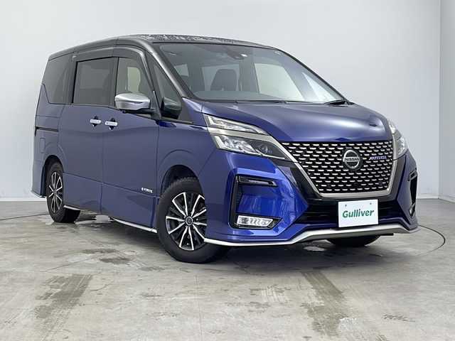 日産 セレナ e-パワー オーテック セーフティPKG 新潟県 2020(令2)年 6.7万km 青Ｍ プロパイロット/純正ナビ/アラウンドビューモニター/ETC/両側パワースライドドア/オートライト/LEDヘッドライト/ステアリングヒーター/シートヒーター/オーテック専用シート/前後コーナーセンサー