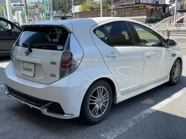 トヨタ アクア G G’s 岐阜県 2014(平26)年 14.2万km ライムホワイトパールクリスタルシャイン 純正SDナビ/バックカメラ/Bluetooth/電格ミラー/ISOFIX/オートライト/ハーフレザー