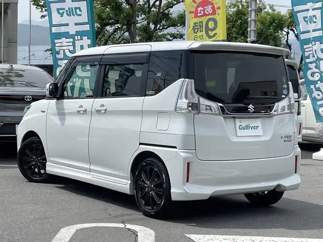 スズキ ソリオ 長野県 2017(平29)年 2.9万km ピュアホワイトP 純正ナビ（FM/AM、CD、DVD、BT、USB）/バックカメラ/フルセグテレビ/アイドリングストップ/クルーズコントロール追従無/運転席シートヒーター/前後ドライブレコーダー/レーンキープアシスト/衝突軽減システム/横滑り防止装置/片側パワースライド/純正フロアマット/ダブルサイドエアバック/後部座席サンシェード/キセノンヘッドライト/フォグランプ/ドアバイザー/スペアキー（１本）/純正サマータイヤ積み込み/保証書、取扱説明書