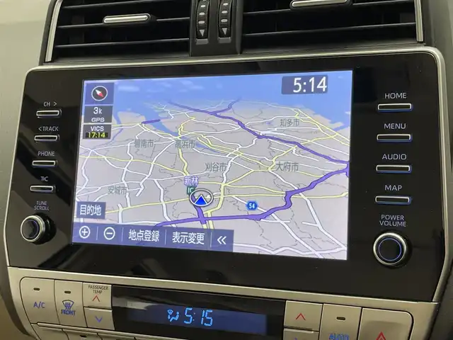 トヨタ ランドクルーザー プラド TX Lパッケージ 愛知県 2022(令4)年 1.8万km アティチュードブラックマイカ メーカー9型ＤＡナビ/ETC2.0/全方位カメラ/ベージュ内装/本革シート/パワーシート/7人乗り/サンルーフ/ルーフレール/19インチアルミホイール/スペアタイヤ/BSM/レーダークルーズコントロール/禁煙車