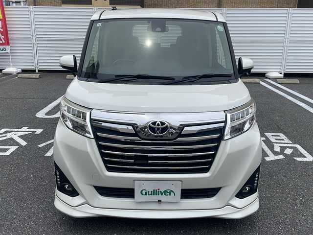 トヨタ ルーミー カスタムG－T 広島県 2017(平29)年 4.8万km パールホワイトⅢ /登録時走行距離/　　　　　　　47875キロ/ワンオーナー/純正ナビ/バックカメラ/地デジ/両側パワースライドドア/クルーズコントロール/エアロ/スペアキー×１/ビルトインETC/新車時整備手帳/　　【保証書】/取扱説明書/