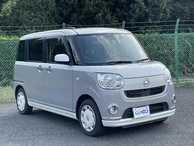 ダイハツ ムーヴ キャンバス X メイクアップ SA Ⅲ 埼玉県 2018(平30)年 11.7万km パールホワイトⅢ/スムースグレーマイカメタリック 2トーン (株)IDOMが運営する【じしゃロン鳩ヶ谷店】の自社ローン専用車両になりますこちらは現金またはオートローンご利用時の価格です。自社ローンご希望の方は別途その旨お申付け下さい/登録時122182km/両側スライドドア/純正SDナビ（NMZK-W68D）/  AM/FM/CD/DVD/MSV(SD)/BT/フルセグTV/バックカメラ/ETC/スマートアシスト3/　衝突回避支援ブレーキ機能/　車線逸脱警報機能/　誤発信抑制機能/　先行車発進お知らせ機能/　オートハイビーム/プッシュスタート/スマートキーx2/LEDヘッドライト/　オートライト/フォグランプ/後席ロールサンシェード/電動格納ミラー/ドアバイザー/純正フロアマット/取扱説明書