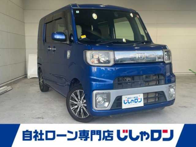 ダイハツ ウェイク X ファインセレクション SA 沖縄県 2016(平28)年 4.4万km ブルーメタリック (株)IDOMが運営する【じしゃロンコザ店】の自社ローン専用車両になりますこちらは現金またはオートローンご利用時の価格です。自社ローンご希望の方は別途その旨お申付け下さい/純正ナビ/フルセグTV　/Bluetooth接続　/CD/DVD再生 /バックカメラ　/片側パワースライドドア　/衝突被害軽減ブレーキ　/アイドリングストップ　/プッシュスタート　/スマートキー　/オートライト