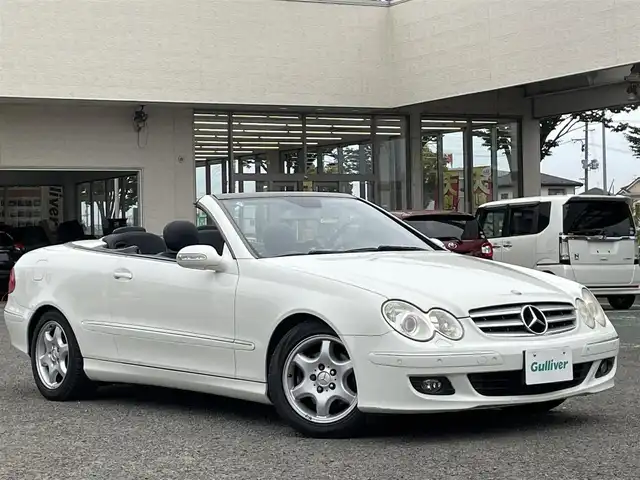 メルセデス・ベンツ ＣＬＫ３５０ カブリオレ 宮城県 2007(平19)年 3.6万km カルサイトホワイト /左ハンドル//電動オープンルーフ//黒革シート//パワーシート/ポジションメモリー//シートヒーター//クルーズコントロール//社外HDDナビ//CD/HDD/FM/AM/BT/フルセグテレビ//バックカメラ//ETC//HID//保証書/取扱説明書//リモコンキー