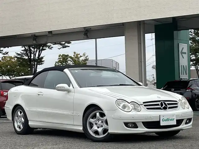 メルセデス・ベンツ ＣＬＫ３５０ カブリオレ 宮城県 2007(平19)年 3.6万km カルサイトホワイト /左ハンドル//電動オープンルーフ//黒革シート//パワーシート/ポジションメモリー//シートヒーター//クルーズコントロール//社外HDDナビ//CD/HDD/FM/AM/BT/フルセグテレビ//バックカメラ//ETC//HID//保証書/取扱説明書//リモコンキー