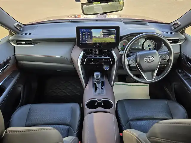 トヨタ ハリアー ハイブリッド Z レザーパッケージ 鹿児島県 2021(令3)年 7.2万km センシュアルレッドマイカ ＪＢＬプレミアムサウンドシステム　/パノラミックビューモニター　/デジタルインナーミラー　/トヨタセーフティセンス　/Ｄ＋Ｎ席シートヒーター　/Ｄ＋Ｎ席シートベンチレーション　/ステアリングヒーター/パワーバックドア/純正12.3インチディスプレイオーディオ/Bluetoothオーディオ/フルセグテレビ/トヨタセーフティセンス/純正前後ドライブレコーダー/純正アルミホイール(19インチ)/純正ビルトインETC2.0/プッシュスタート/スマートキー/エアバック(W+サイド)/カーテンエアバッグ