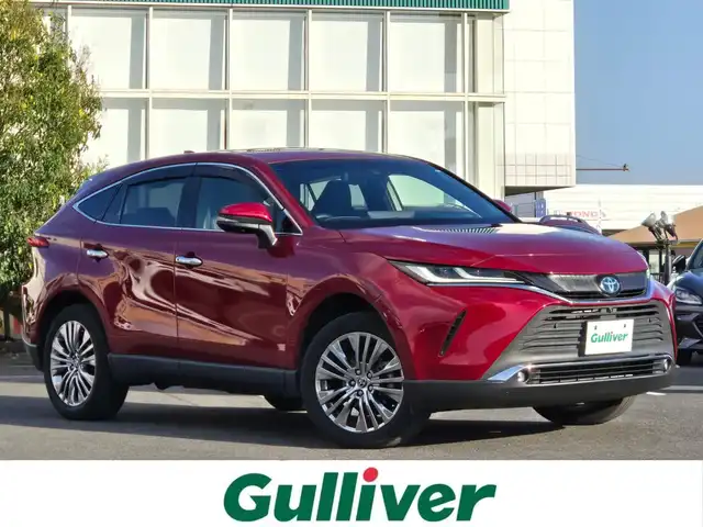 トヨタ ハリアー ハイブリッド Z レザーパッケージ 鹿児島県 2021(令3)年 7.2万km センシュアルレッドマイカ ＪＢＬプレミアムサウンドシステム　/パノラミックビューモニター　/デジタルインナーミラー　/トヨタセーフティセンス　/Ｄ＋Ｎ席シートヒーター　/Ｄ＋Ｎ席シートベンチレーション　/ステアリングヒーター/パワーバックドア/純正12.3インチディスプレイオーディオ/Bluetoothオーディオ/フルセグテレビ/トヨタセーフティセンス/純正前後ドライブレコーダー/純正アルミホイール(19インチ)/純正ビルトインETC2.0/プッシュスタート/スマートキー/エアバック(W+サイド)/カーテンエアバッグ