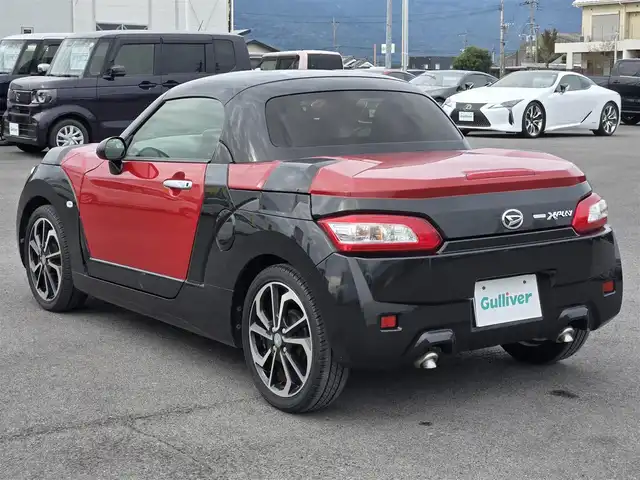 ダイハツ コペン エクスプレイ 鹿児島県 2015(平27)年 8.6万km マタドールレッドP ＬＥＤヘッドライト　/社外ＳＤナビ（ＡＶＩＣ－ＲＷ０９）　/フルセグテレビ　/Ｂｌｕｅｔｏｏｔｈオーディオ　/純正アルミホイール（１６インチ）　/Ｄ＋Ｎ席シートヒーター　/ハーフレザーシート/横滑り防止装置/プッシュスタート/スマートキー