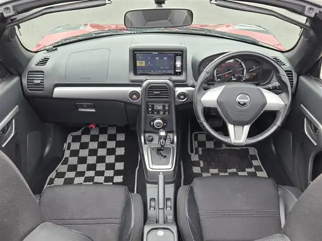 ダイハツ コペン エクスプレイ 鹿児島県 2015(平27)年 8.6万km マタドールレッドP ＬＥＤヘッドライト　/社外ＳＤナビ（ＡＶＩＣ－ＲＷ０９）　/フルセグテレビ　/Ｂｌｕｅｔｏｏｔｈオーディオ　/純正アルミホイール（１６インチ）　/Ｄ＋Ｎ席シートヒーター　/ハーフレザーシート/横滑り防止装置/プッシュスタート/スマートキー