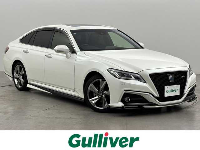 トヨタ クラウン ハイブリッド RS アドバンス 福岡県 2020(令2)年 3.8万km ホワイトパールクリスタルシャイン ムーンルーフ　/純正ナビ／フルセグＴＶ　/バックカメラ　/ＥＴＣ２．０　/レーダークルーズコントロール　/コーナーセンサー　/トヨタセーフティセンス　/衝突軽減ブレーキ　/レーンキープ　/ブラインドスポットモニター　/アクセル踏み間違い防止　/ヘッドアップディスプレイ　/パドルシフト　/シートヒーター　/ステアリングヒーター　/ハーフレザーシート　/シートメモリー付きパワーシート　/LEDヘッドライト　/純正１８インチアルミホイール