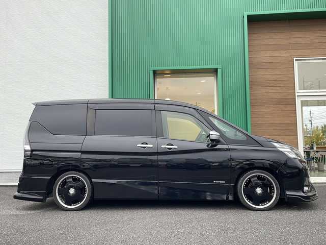 日産 セレナ ハイウェイスター V 岐阜県 2020(令2)年 6.5万km ダイヤモンドブラック 禁煙車/純正ナビ/バックカメラ/エマージェンシーブレーキ/両側パワースライドドア/純正フリップダウンモニター/社外エアロ（ROWEN）（フロント・リア）/社外アルミホイール（WORKランベック）/クルーズコントロール/純正ドライブレコーダー（DJ4-D）/社外ヘッドライト/ビルトインETC/BSI/フォグランプ/インテリジェントキー/プッシュスタート/社外レーダー