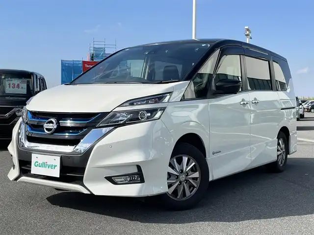 日産 セレナ e－パワー ハイウェイスター V 奈良県 2018(平30)年 6.5万km ブリリアントホワイトパール 2トーン 純正ナビ/フルセグＴＶ　/両側パワースライドドア　/全方位カメラ　/クルーズコントロール　/ステアリングヒーター　/シートヒーター（Ｄ＋Ｎ席）　/ビルトインＥＴＣ　/ドライブレコーダー/コーナーセンサー　/ＬＥＤヘッドライト/パワーウィンドウ/パワーステアリング