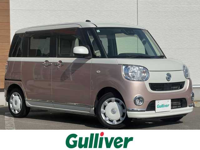 ダイハツ ムーヴ キャンバス X メイクアップ リミテッド SAⅢ 秋田県 2019(平31)年 3.5万km パールホワイトⅢ/ライトローズマイカメタリックⅡ 2トーン ４WD/衝突軽減システム/両側パワスラ/純正ナビ/フルセグ/全方位カメラ/スマートキー/誤発進抑制機能/アイドリングストップ/プッシュスタート/オートマチックハイビーム/ステアリングスイッチ/ドライブレコーダー/ETC/純正フロアマット/純正ドアバイザー/オートライト/オートエアコン/パワーステアリング/パワーウィンドウ/横滑り防止/盗難防止装置/寒冷地仕様/レベライザー/電動格納ミラー/保証書/取扱説明書/記録簿