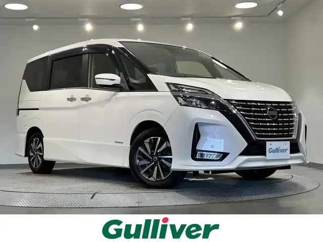 日産 セレナ ハイウェイスター 愛知県 2020(令2)年 5.9万km ブリリアントホワイトパール 純正１０インチナビ/アラウンドビューモニター/フリップダウンモニター/衝突軽減ブレーキ/車線離脱警報/ブラインドスポットモニター/クリアランスソナー/クルーズコントロール/両側電動スライドドア/ドライブレコーダー/ＥＴＣ/アクセサリーソケット/純正フロアマット/純正16インチアルミホイール/スタッドレスタイヤ付き