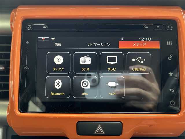 スズキ ハスラー X 長崎県 2016(平28)年 2.2万km パッションオレンジマイカ/スペリアホワイト ワンオーナー/純正メモリーナビ(AM/FM/BT/TV)/取扱説明書/アイドリングストップ/全方位モニター/純正フロアマット/前席シートヒーター/純正15インチアルミホイール/ABS/ESP/車線逸脱警報/フォグランプ/デュアルカメラブレーキサポート/オートライト/イモビライザーシステム/SRSエアバッグ/ISOFIX