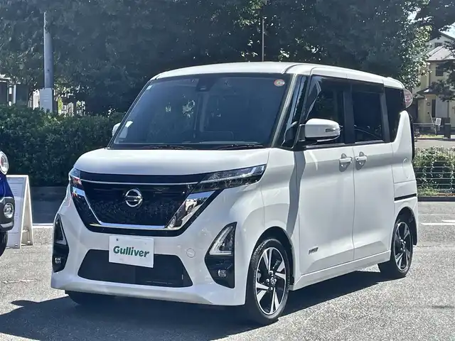 日産 ルークス ハイウェイスター Gターボ 神奈川県 2021(令3)年 0.8万km ホワイトパール ワンオーナー/先進安全装備/パワースライドドア(助手席側)/ディーラーOPナビ(9インチ)/CD/DVD/Bluetooth/地デジ/アラウンドビューモニター/純正ドライブレコーダー/ETC車載器/快適パックA/LEDヘッドライト/ステアリングリモコン/スマートキー/保証書/取説/スペアキーあり